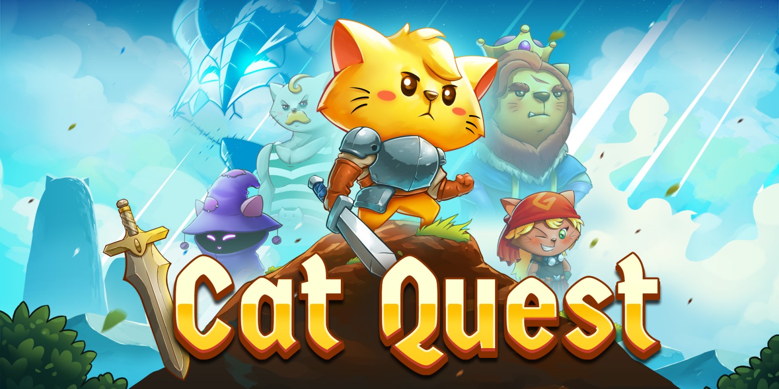 Cat Quest title screen for Nintendo Switch