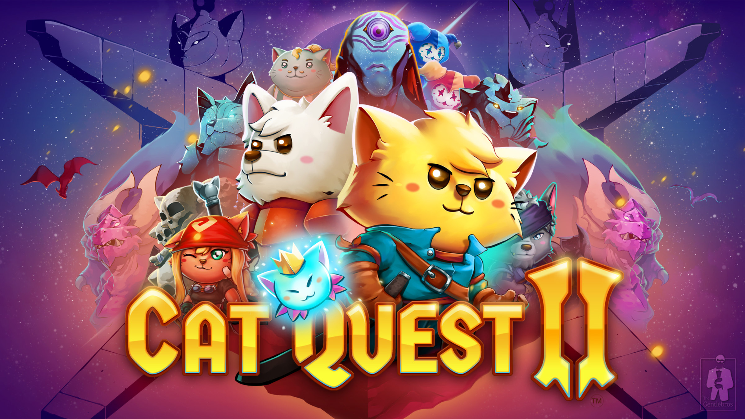 Cat Quest + Cat Quest II: Pawsome Pack title screen for Nintendo Switch