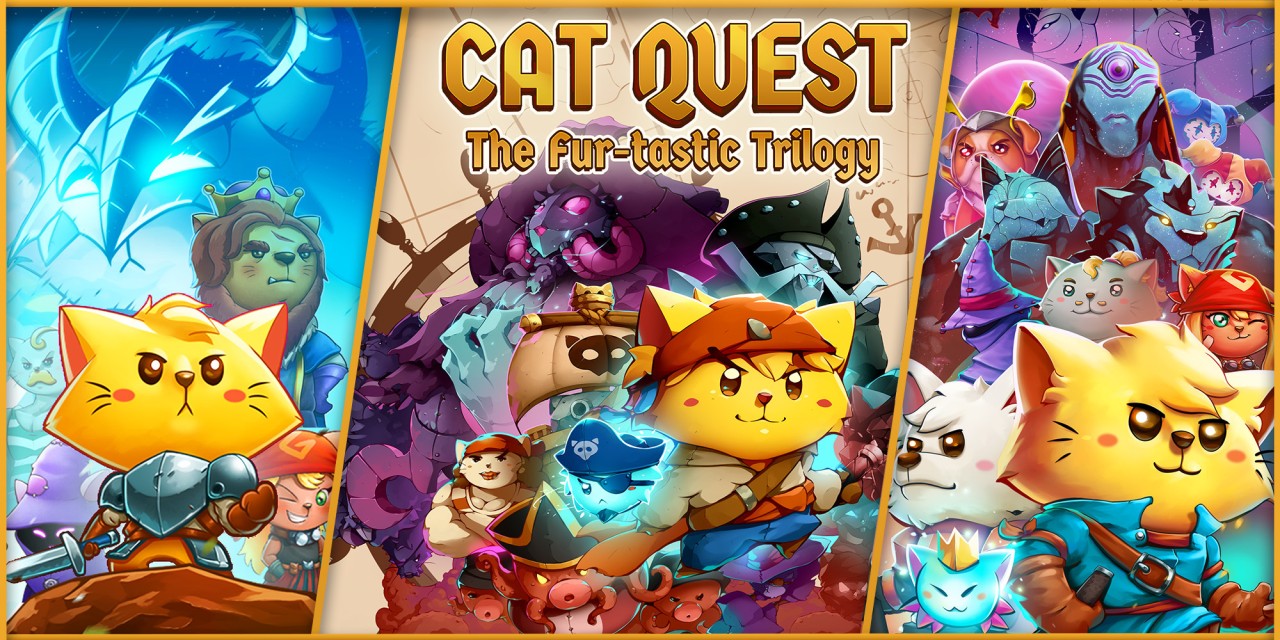 Cat Quest The Fur-Tastic Trilogy title screen for Nintendo Switch