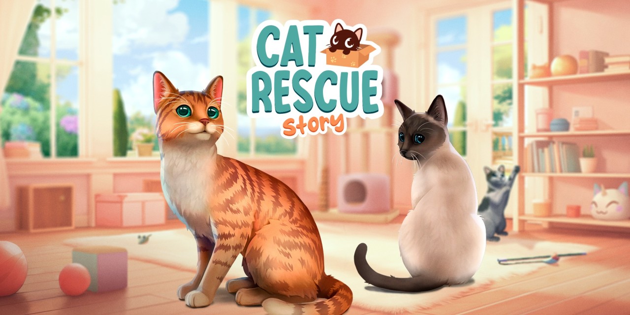 Cat Rescue Story title screen for Nintendo Switch