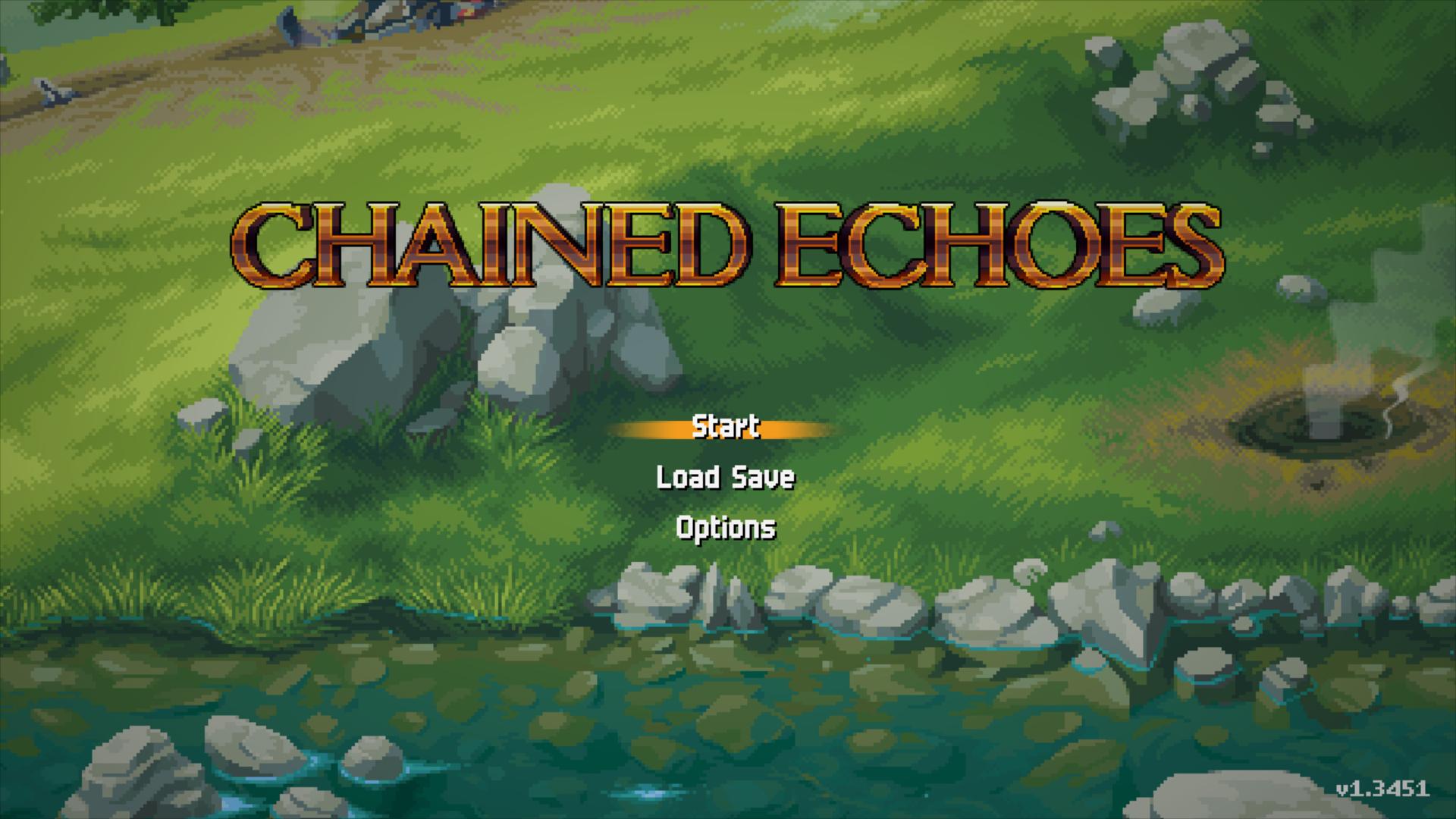 Chained Echoes title screen for Nintendo Switch