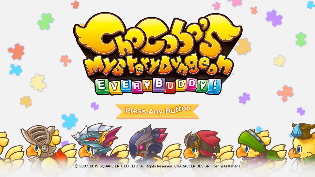 Chocobo's Mystery Dungeon: Every Buddy title screen for Nintendo Switch