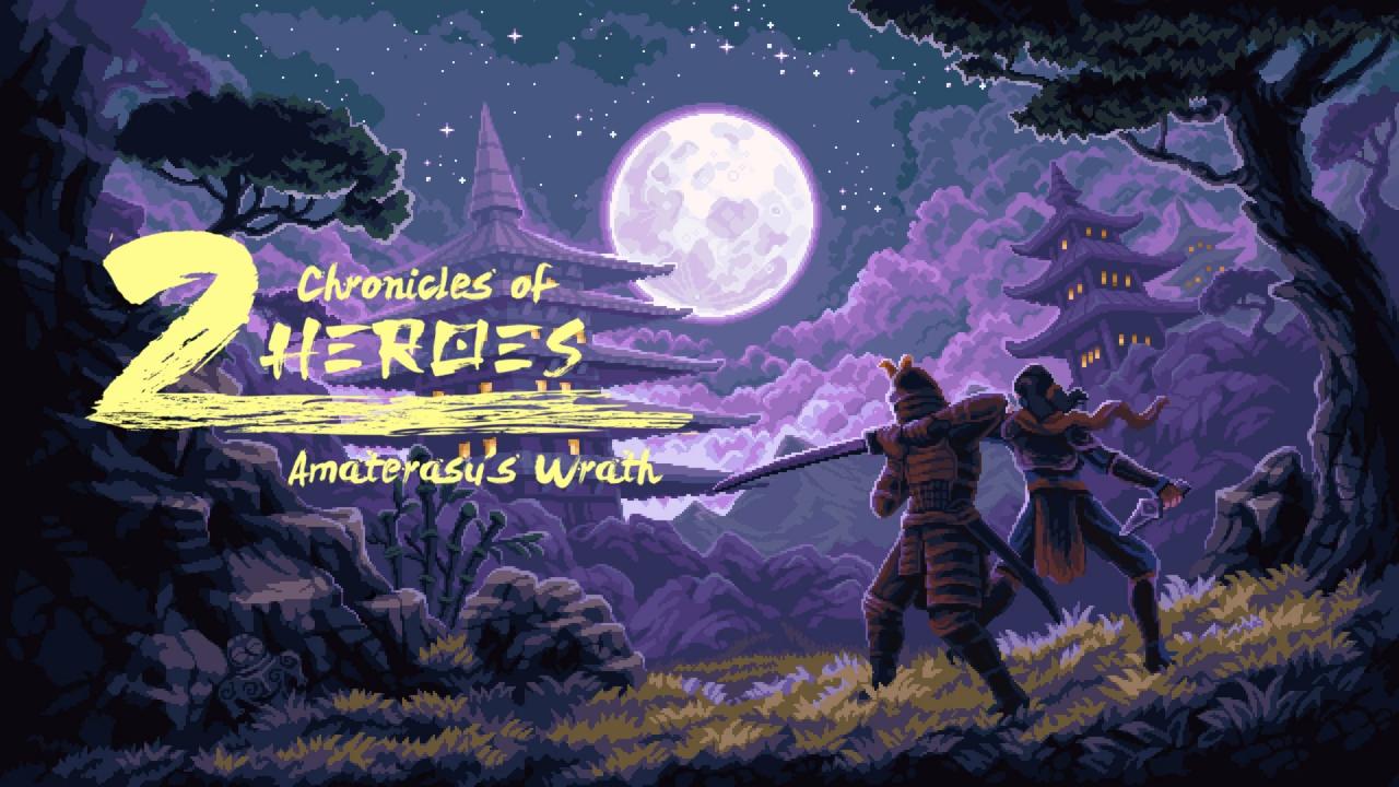 Chronicles of 2 Heroes: Amaterasu's Wrath title screen for Nintendo Switch
