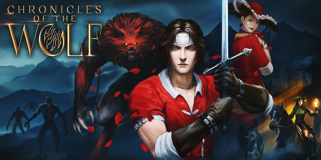 Chronicles Of The Wolf title screen for Nintendo Switch