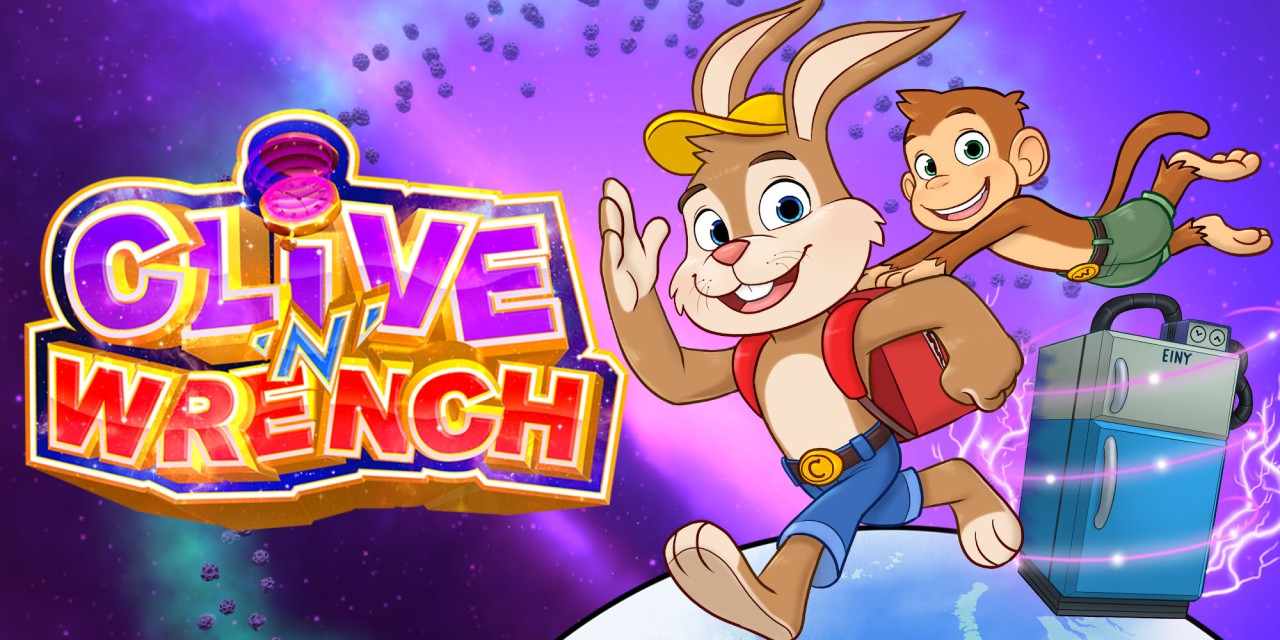 Clive 'N' Wrench title screen for Nintendo Switch