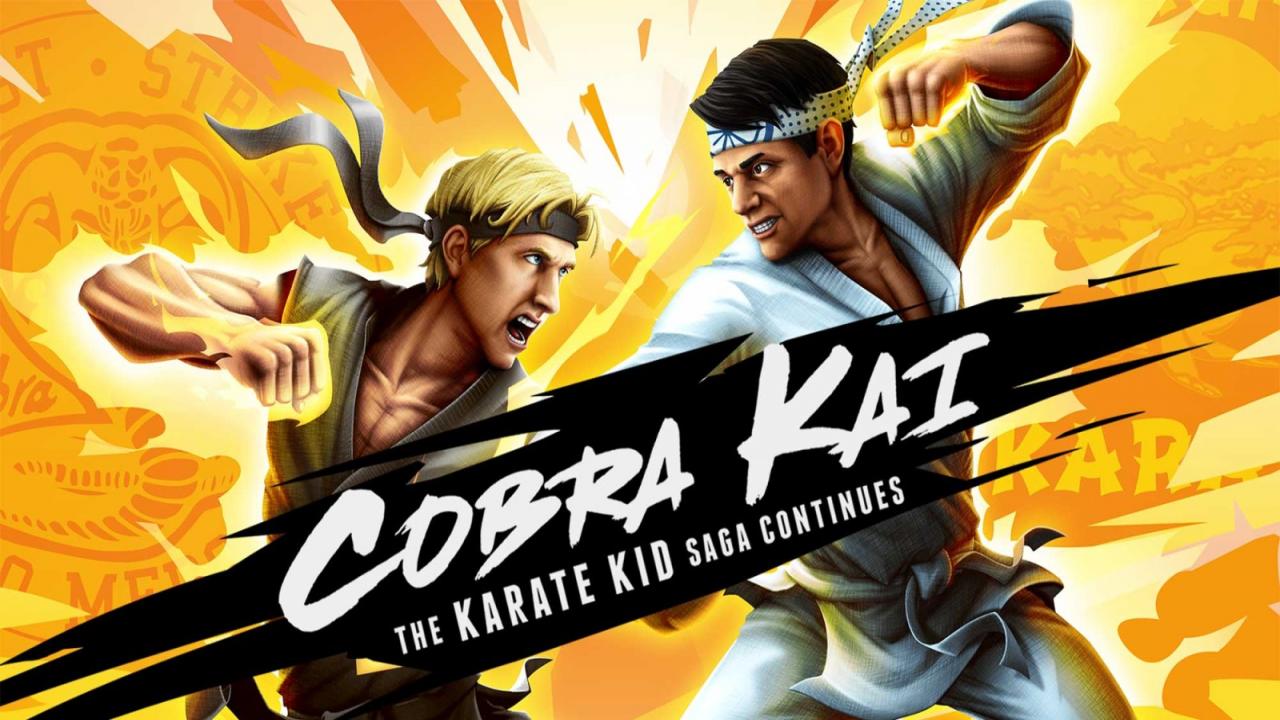 Cobra Kai: The Karate Kid Saga Continues title screen for Nintendo Switch