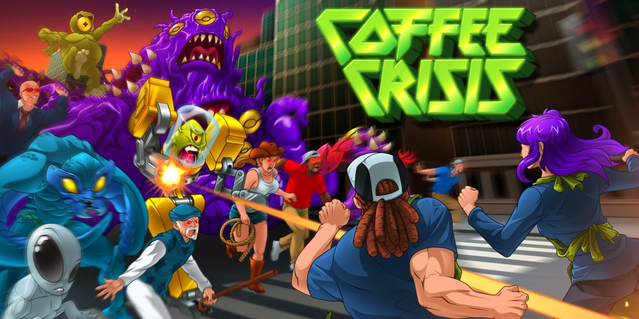 Coffee Crisis title screen for Nintendo Switch