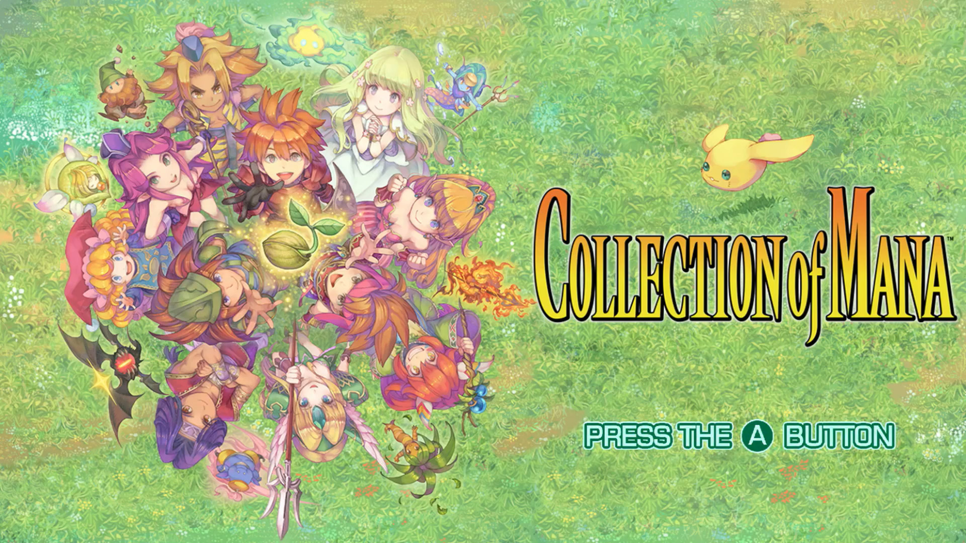 Collection of Mana title screen for Nintendo Switch