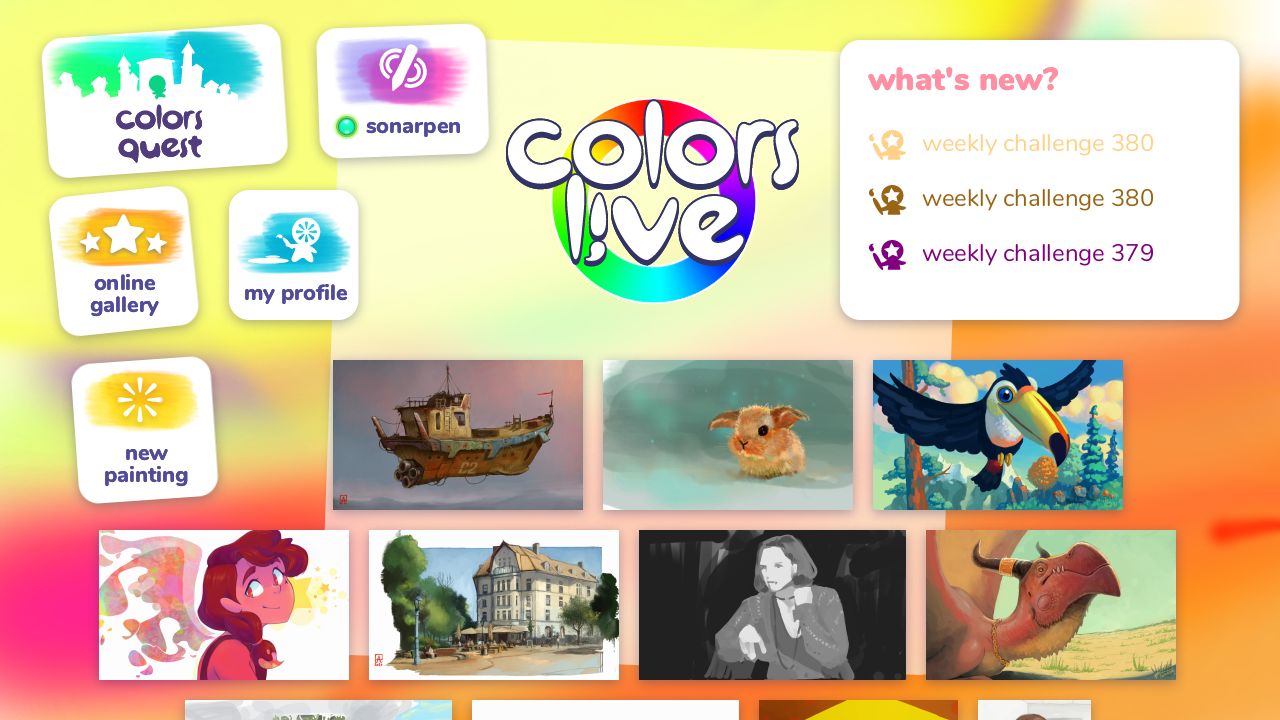 Colors Live title screen for Nintendo Switch