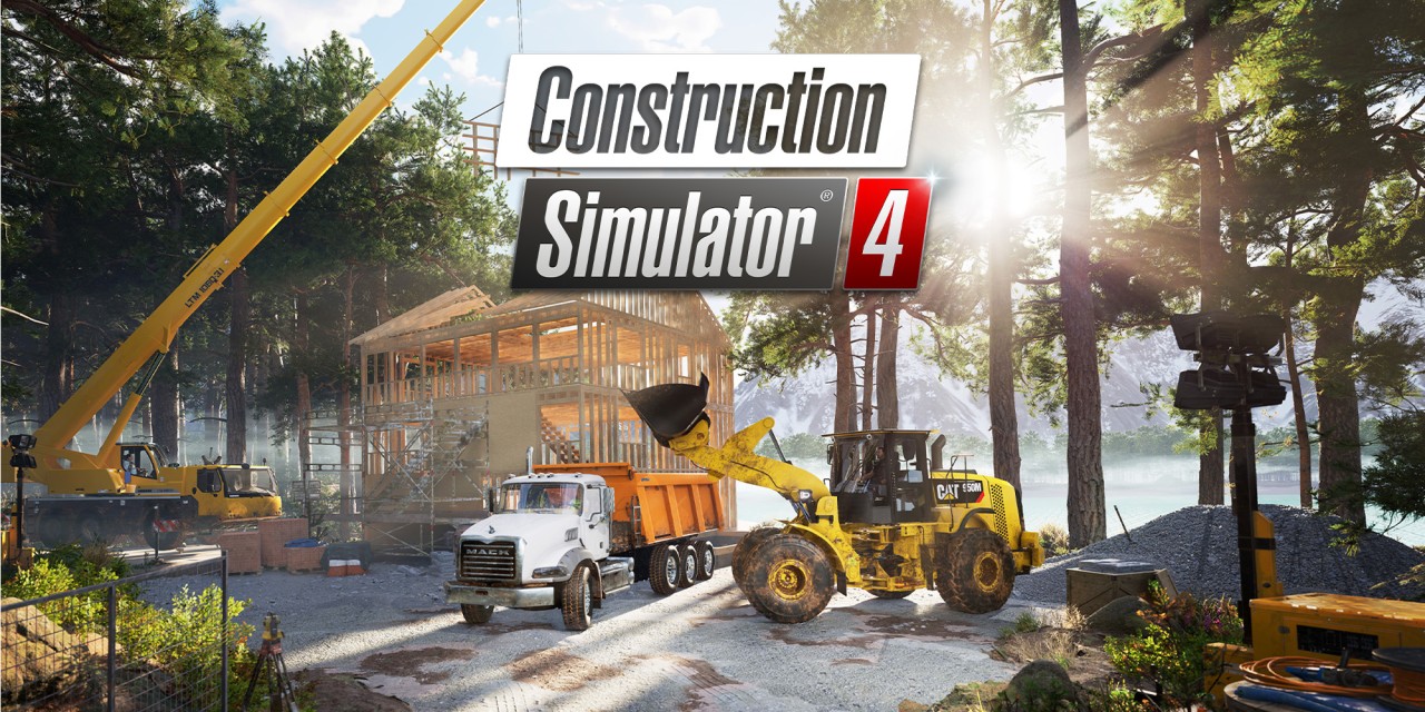 Construction Simulator 4 title screen for Nintendo Switch