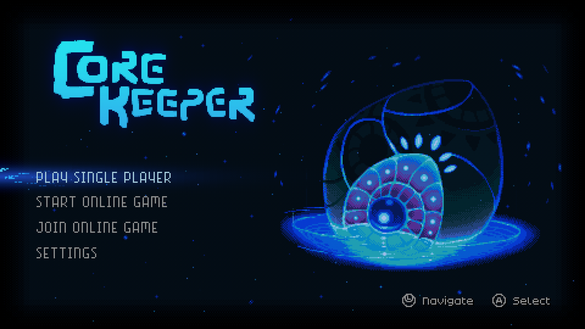 Core Keeper title screen for Nintendo Switch