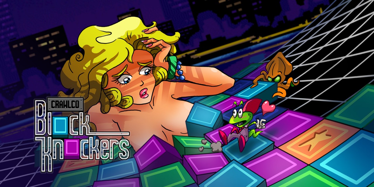 Crawlco Block Knockers title screen for Nintendo Switch