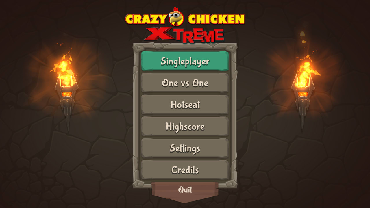Crazy Chicken Xtreme title screen for Nintendo Switch