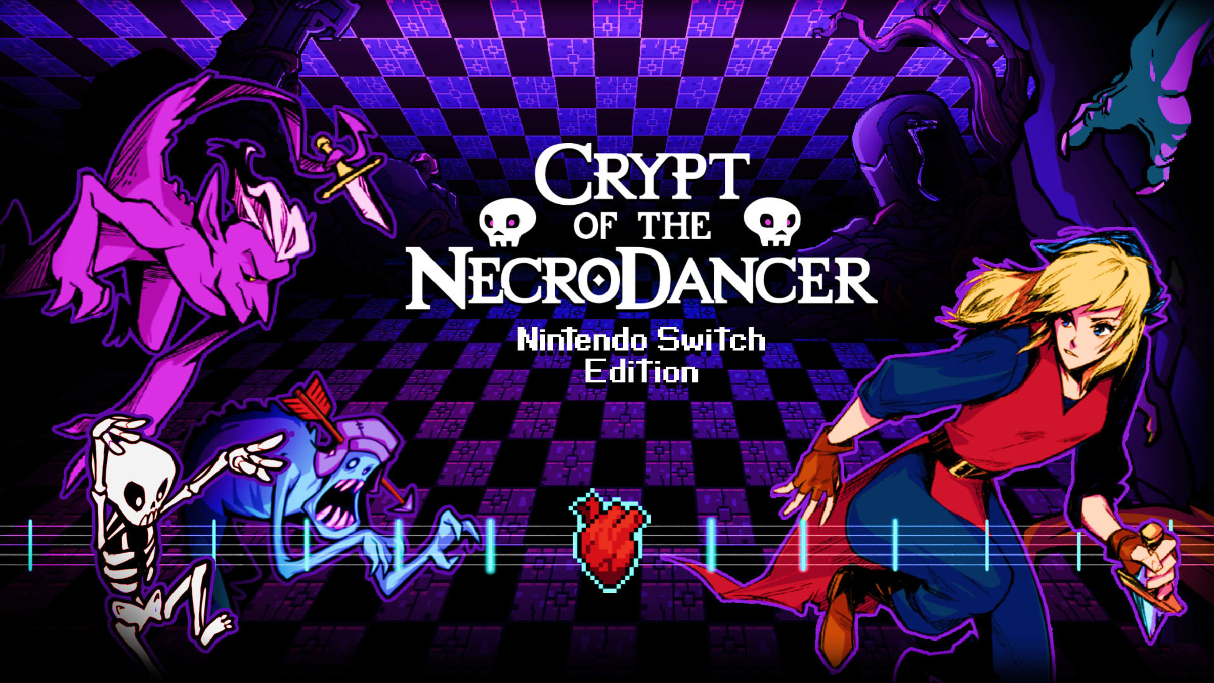 Crypt of the NecroDancer title screen for Nintendo Switch