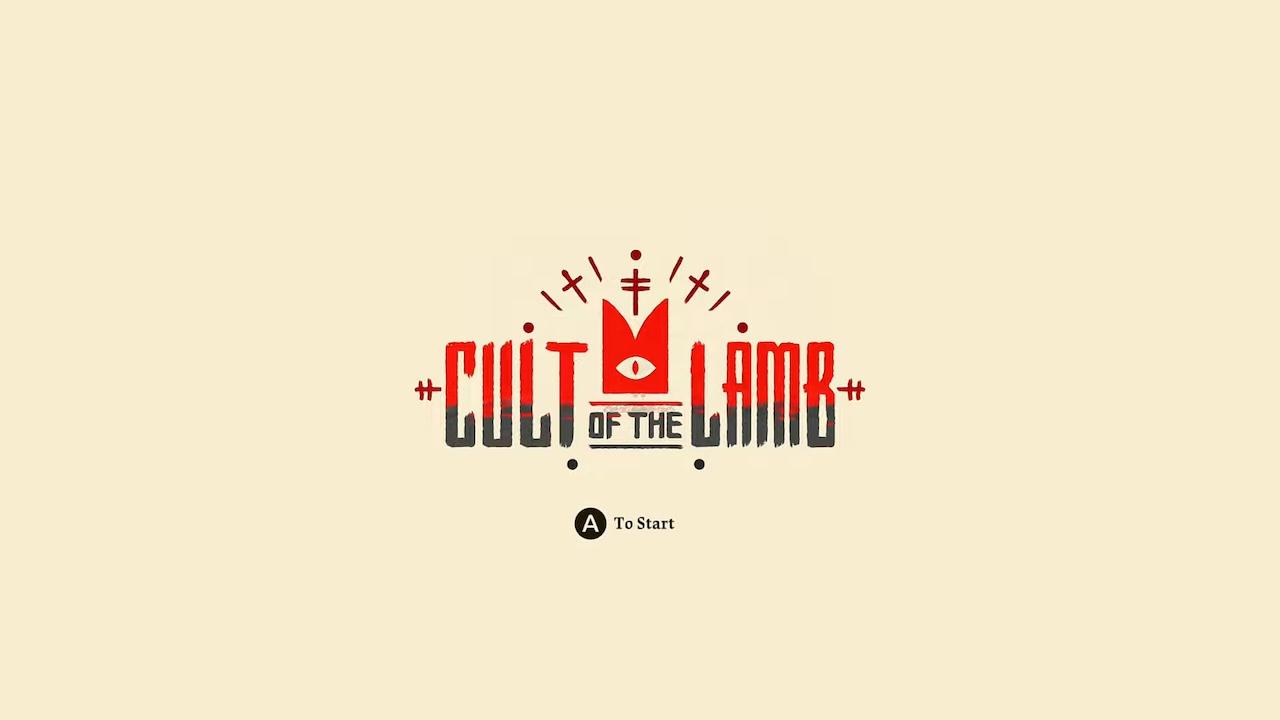 Cult of the Lamb title screen for Nintendo Switch