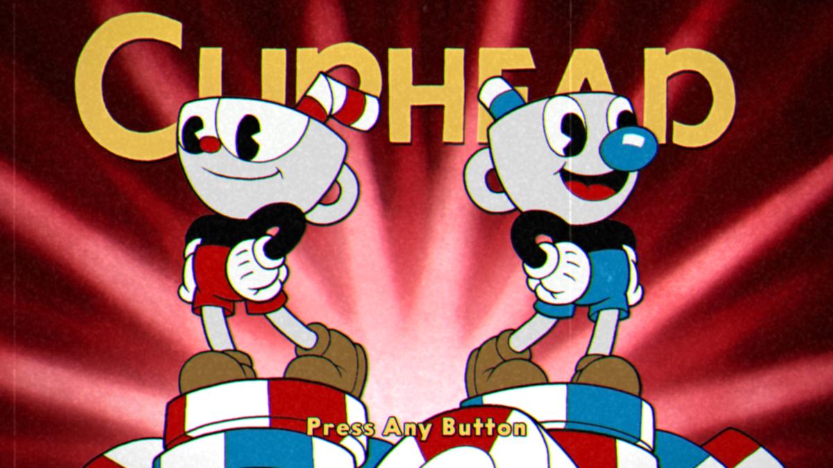 Cuphead title screen for Nintendo Switch