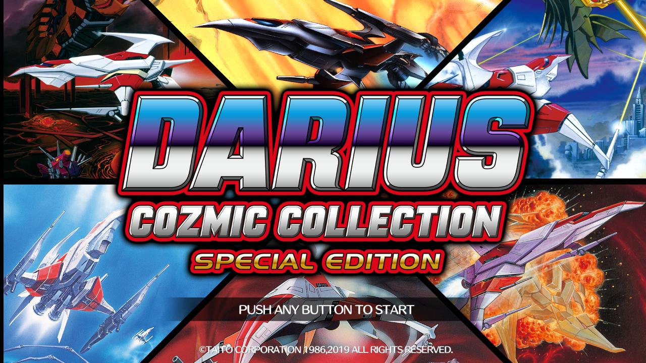 Darius Cozmic Collection title screen for Nintendo Switch