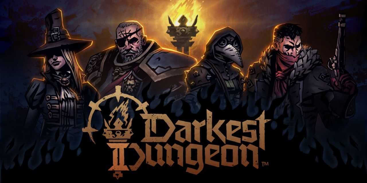 Darkest Dungeon 2 title screen for Nintendo Switch