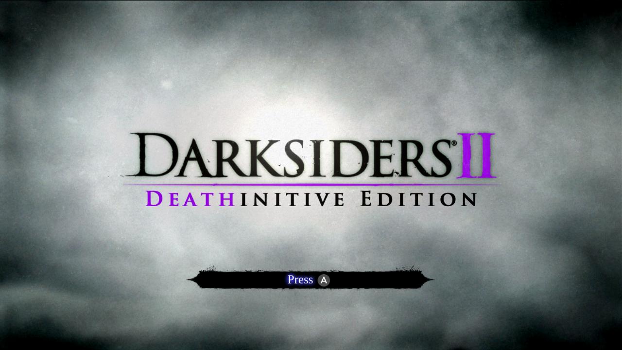Darksiders II: Deathinitive Edition title screen for Nintendo Switch