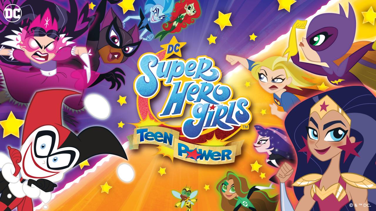 DC Super Hero Girls: Teen Power title screen for Nintendo Switch