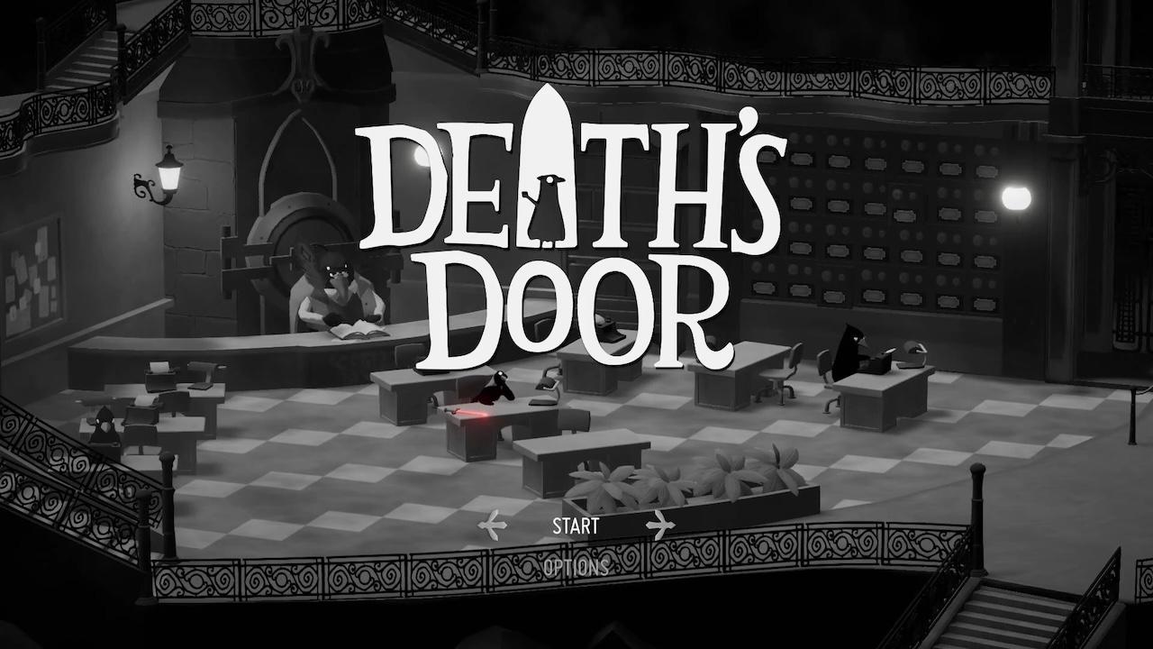 Death's Door title screen for Nintendo Switch