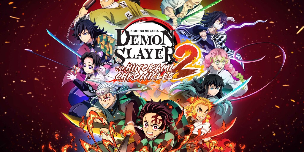 Demon Slayer: Kimetsu No Yaiba - The Hinokami Chronicles 2 title screen for Nintendo Switch