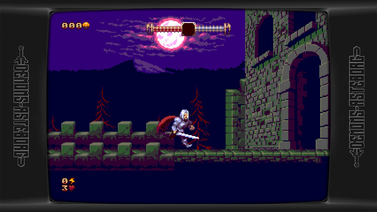 Demons of Asteborg title screen for Nintendo Switch