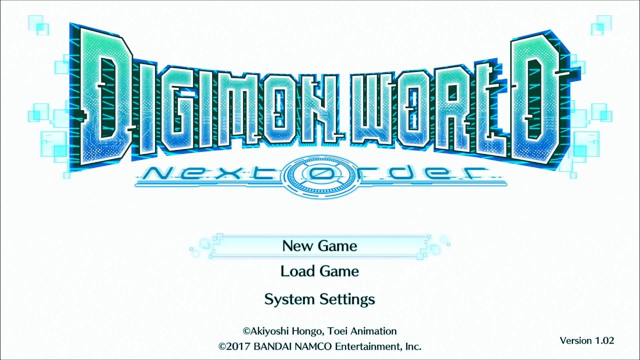 Digimon World Next Order title screen for Nintendo Switch
