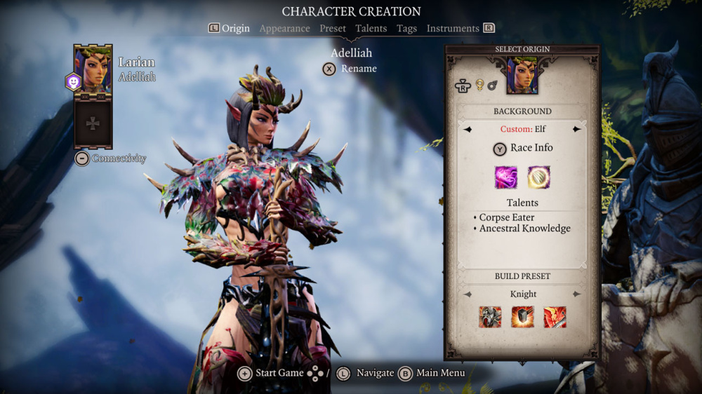Divinity: Original Sin II: Definitive Edition title screen for Nintendo Switch