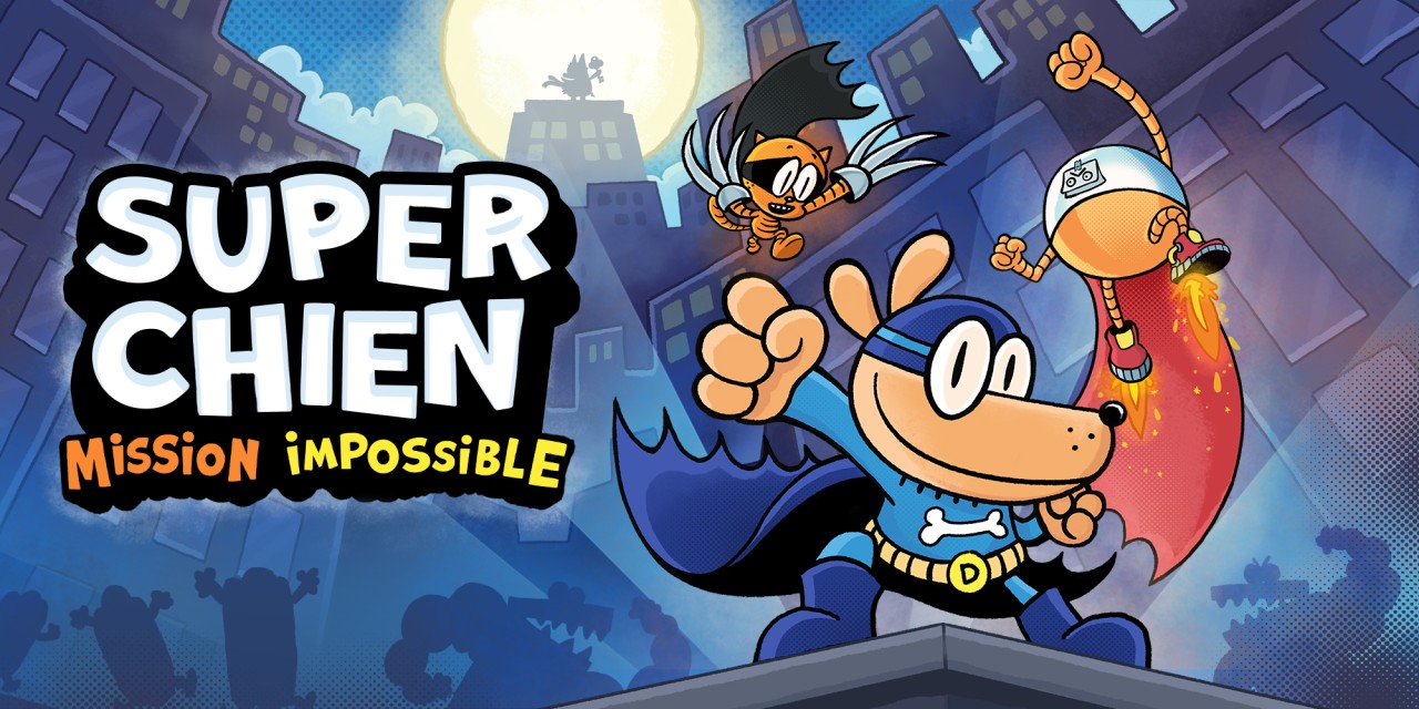 Dog Man Mission Impawsible title screen for Nintendo Switch