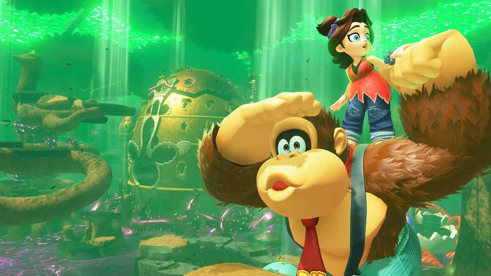 Donkey Kong Bananza title screen for Nintendo Switch