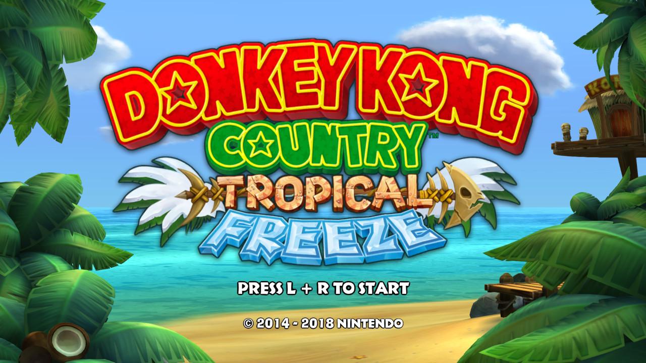 Donkey Kong Country Tropical Freeze title screen for Nintendo Switch