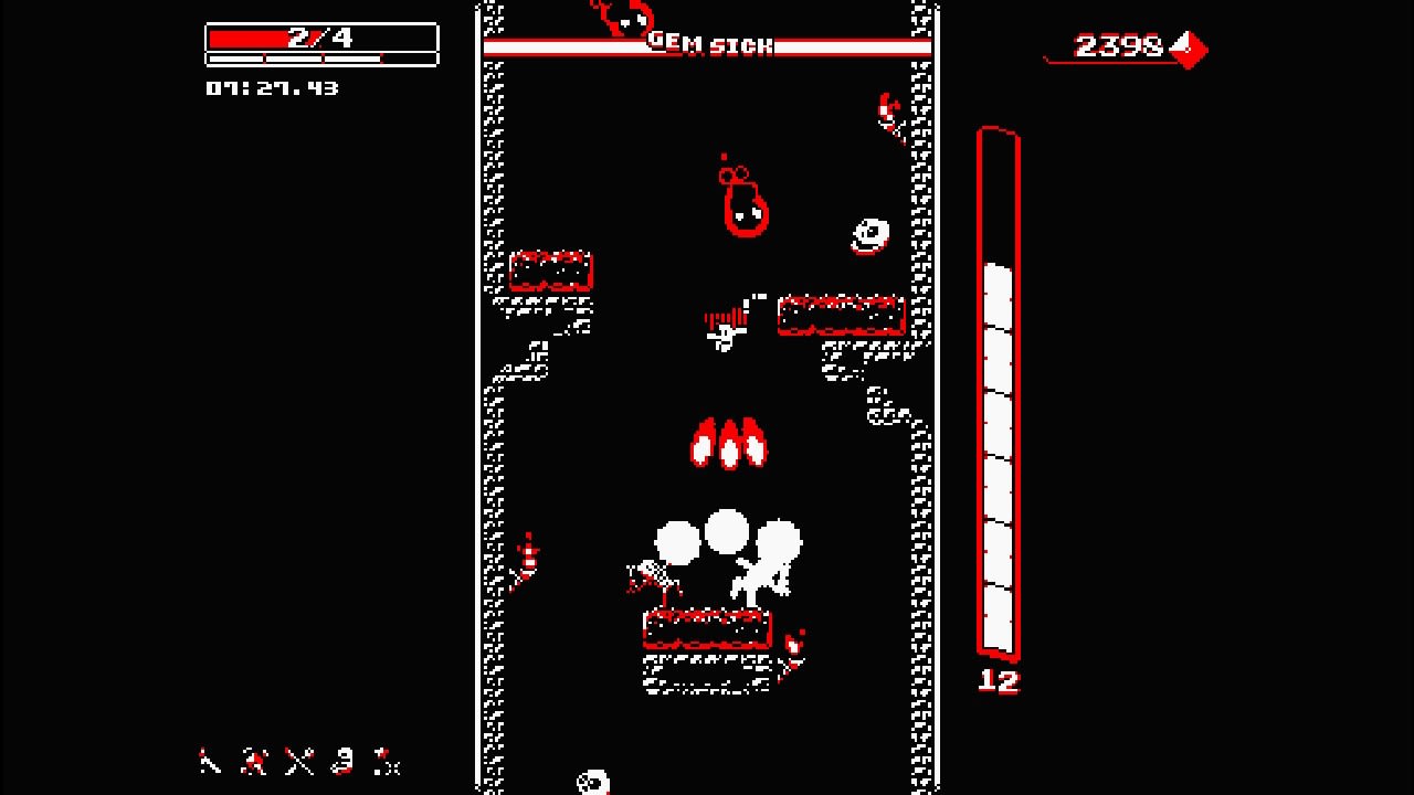 Downwell title screen for Nintendo Switch
