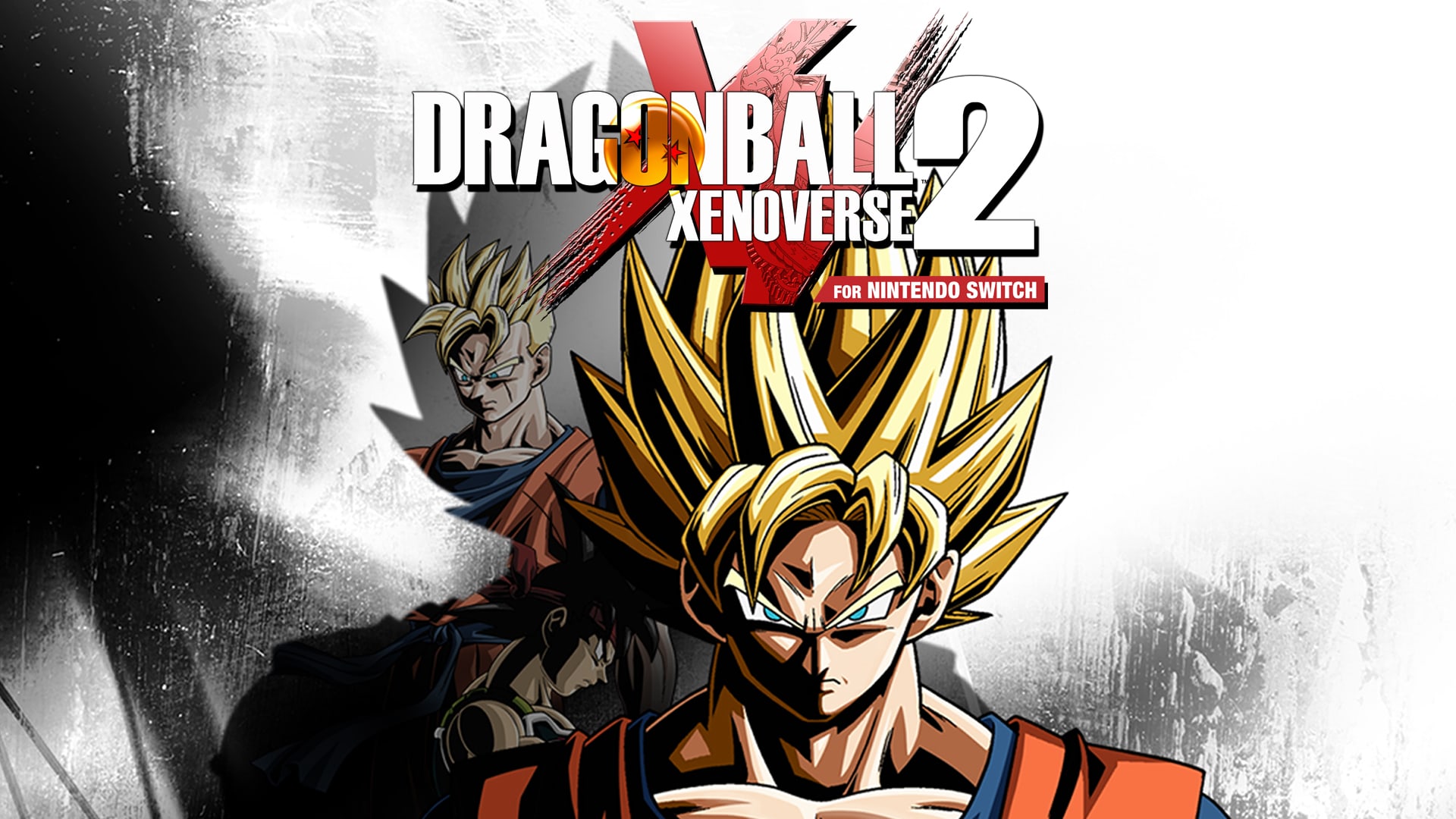 Dragon Ball Xenoverse 2 title screen for Nintendo Switch