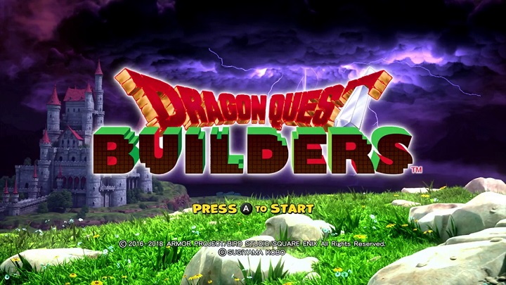 Dragon Quest Builders title screen for Nintendo Switch