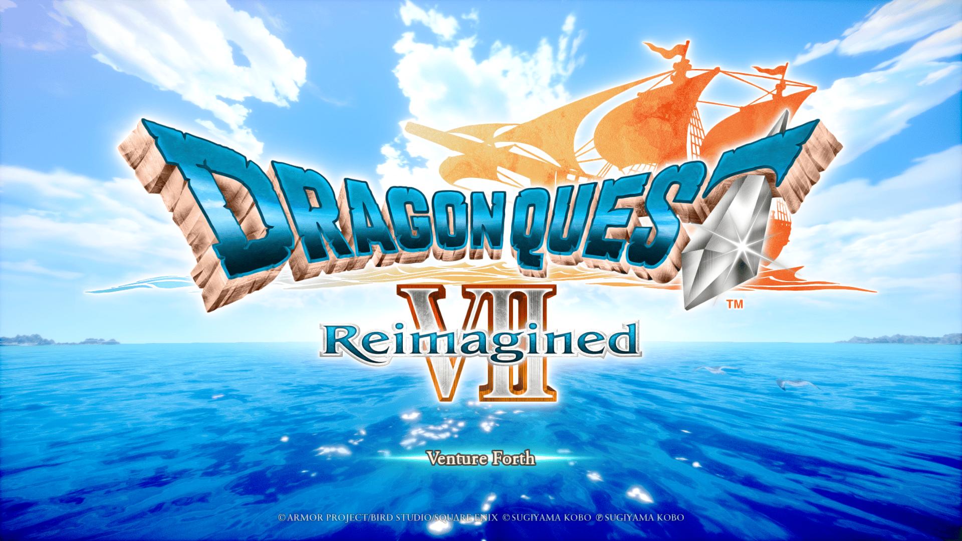 Dragon Quest VII Reimagined title screen for Nintendo Switch