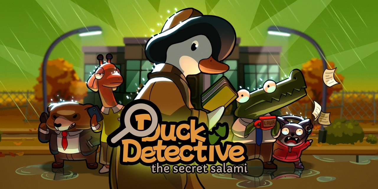 Duck Detective: The Secret Salami title screen for Nintendo Switch