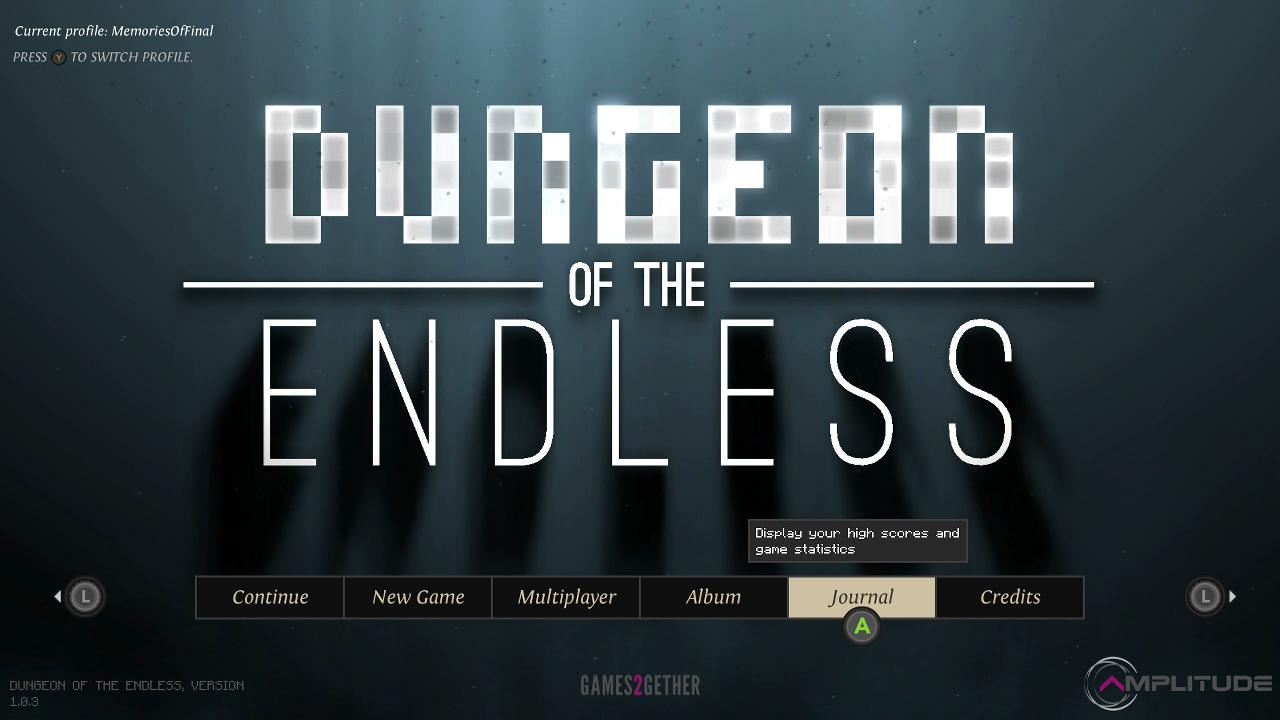 Dungeon of the Endless title screen for Nintendo Switch