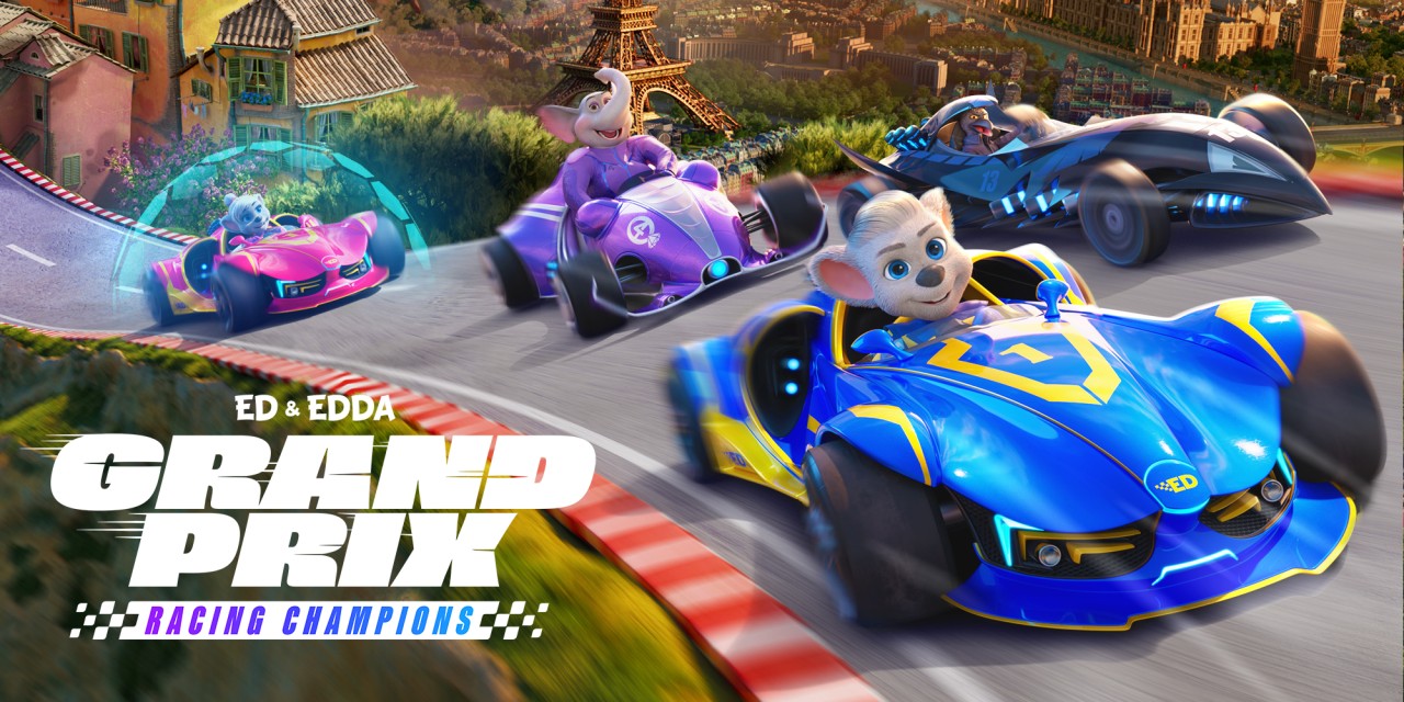 Ed & Edda: GRAND PRIX - Racing Champions title screen for Nintendo Switch