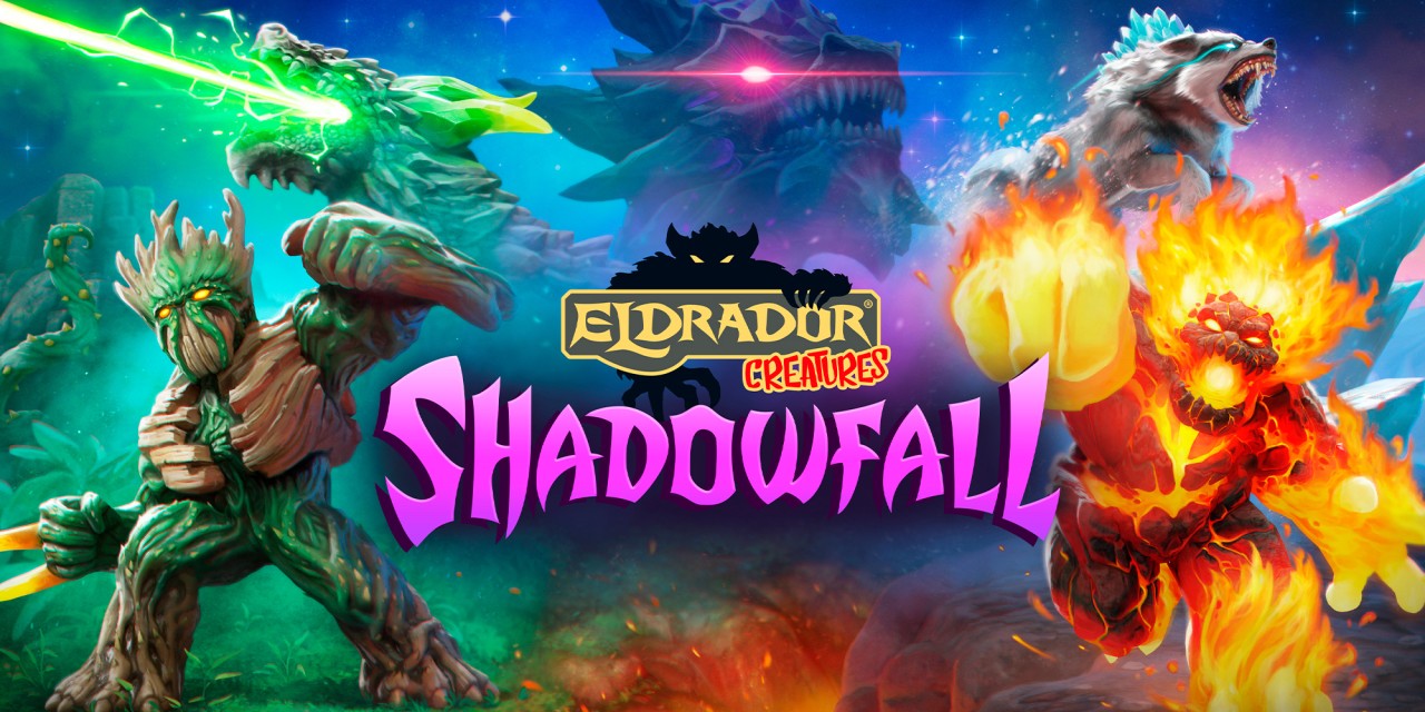 Eldrador Creatures Shadowfall title screen for Nintendo Switch