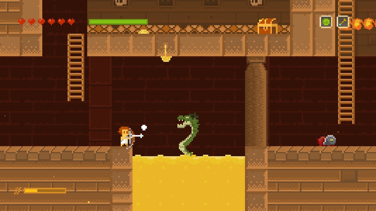 Elliot Quest title screen for Nintendo Switch