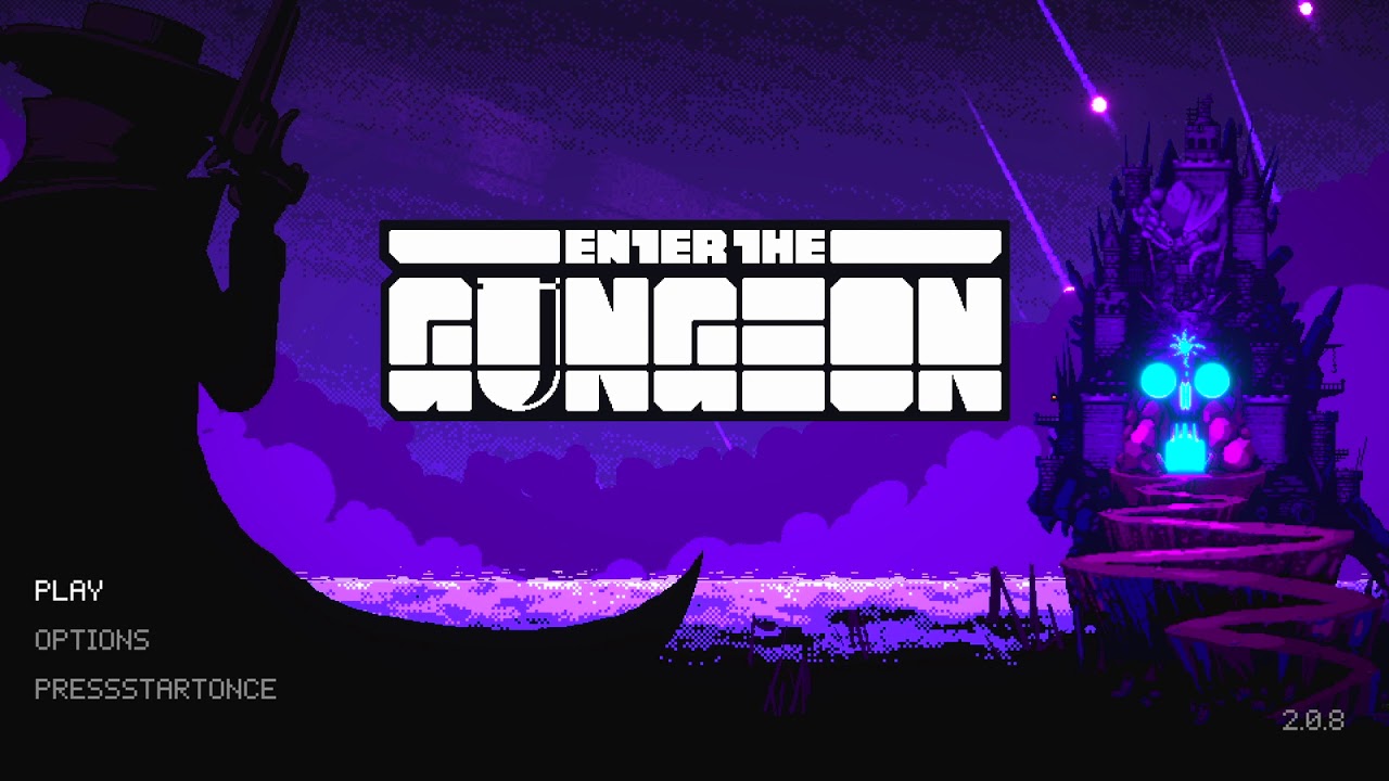 Enter the Gungeon title screen for Nintendo Switch