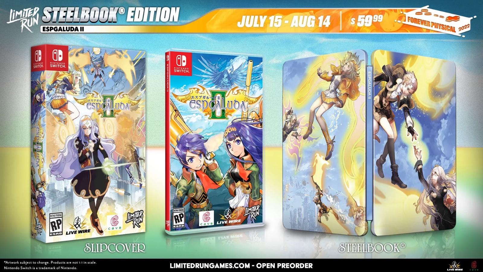 Espgaluda II [Steelbook Edition] title screen for Nintendo Switch