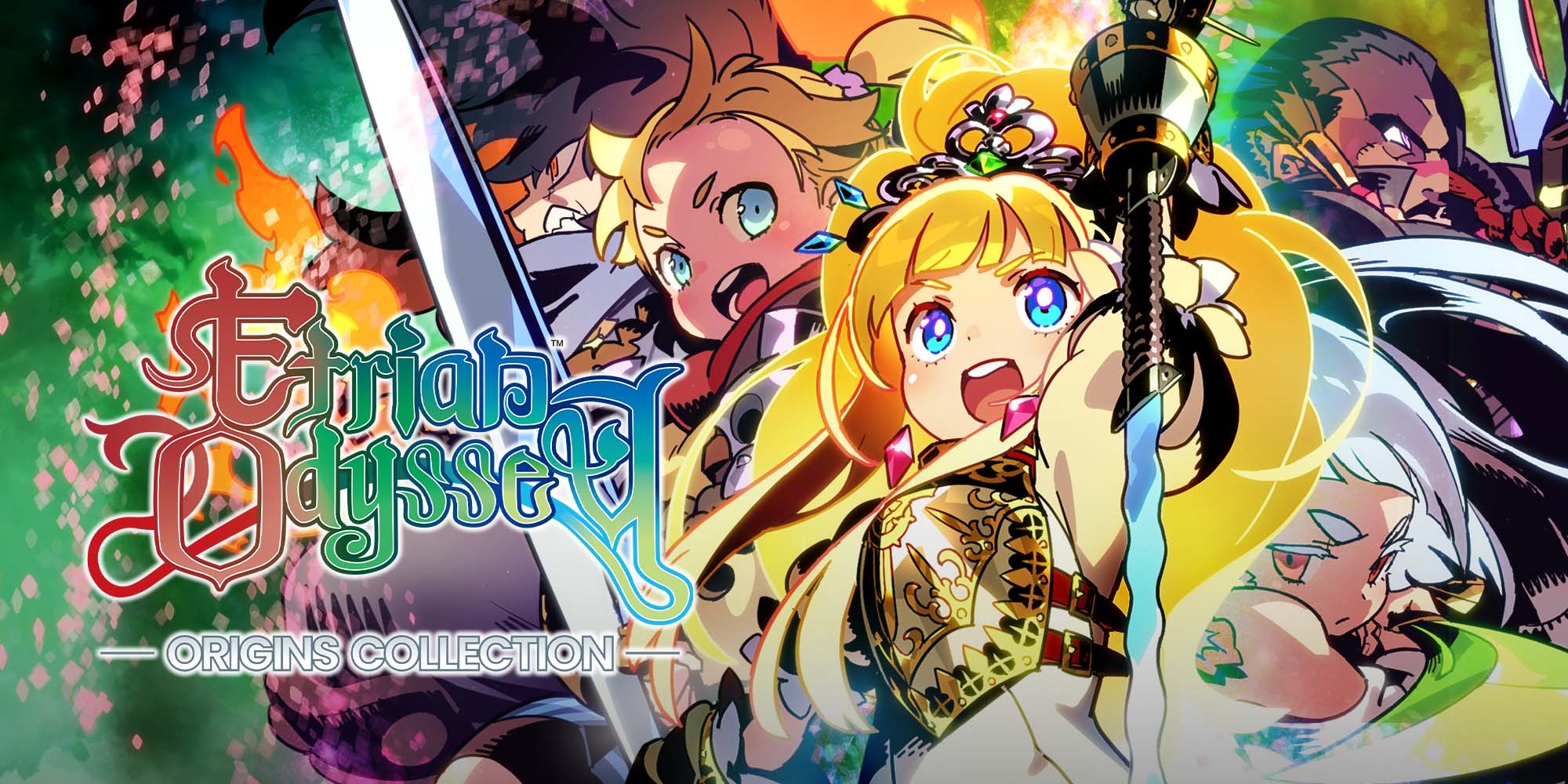 Etrian Odyssey Origins Collection title screen for Nintendo Switch