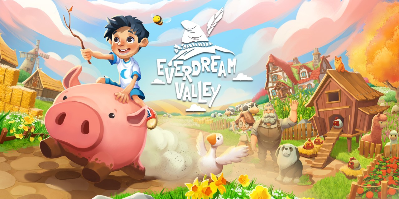 Everdream Valley title screen for Nintendo Switch