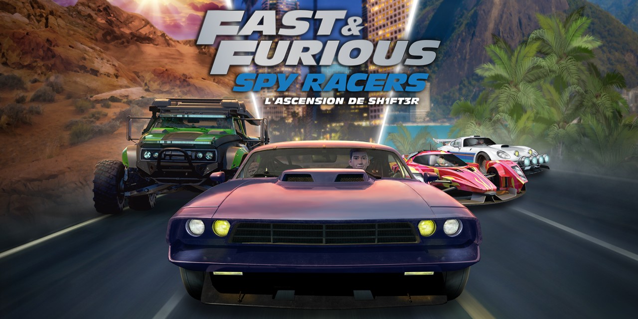Fast & Furious: Spy Racers Rise of SH1FT3R title screen for Nintendo Switch