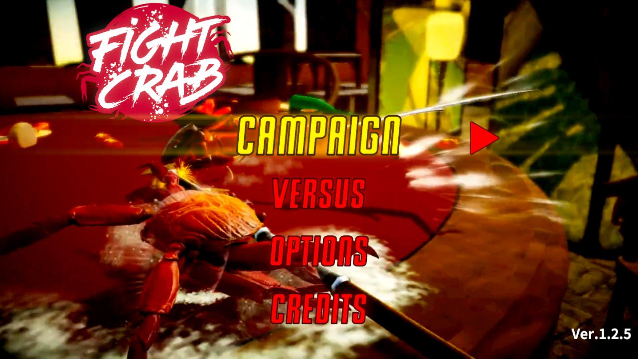 Fight Crab title screen for Nintendo Switch