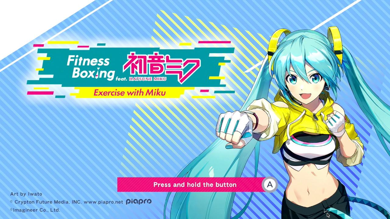 Fitness Boxing Feat. Hatsune Miku: Isshoni Exercise title screen for Nintendo Switch