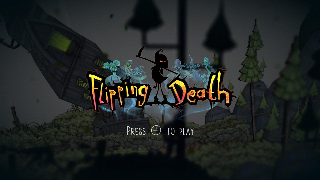 Flipping Death title screen for Nintendo Switch