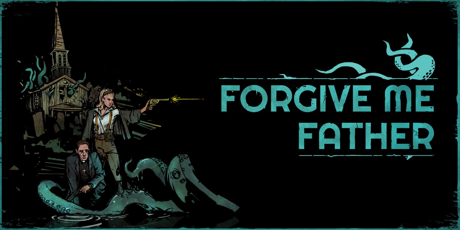 Forgive Me Father title screen for Nintendo Switch